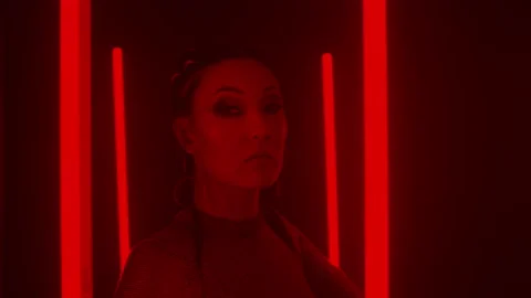 Red neon night. Stock Footage 142694444