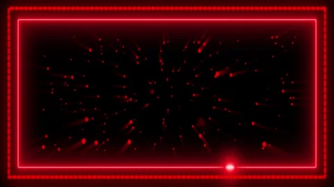 Red Neon Rectangular Frame with Streaking Lights and Particles red, neon, f.. 스톡 동영상 321862672