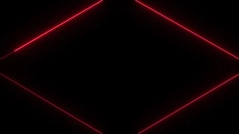 Red neon rhombus shape on black background motion graphic loop animation ab.. Stock Footage 334829627