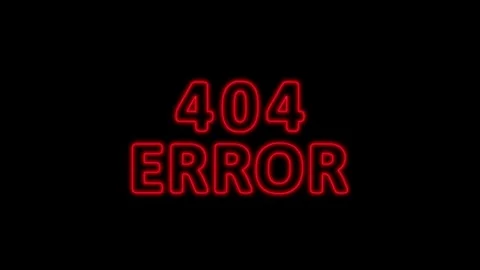Red neon sign 404 error Stock Footage 329351673