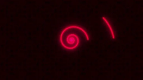 Red neon spiral abstract motion graphic loop with dark background and cinem.. Video stock 342422923