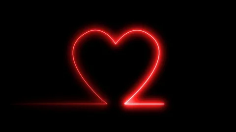 Red neon symbol. Stock Footage 125190555