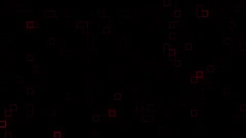 Red Neon Tech Grid Matrix Abstract Squares Animation on Black Stock Footage 339064960