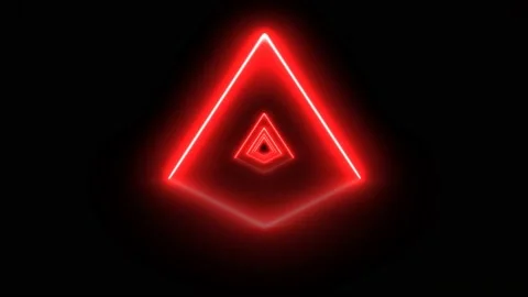 Red neon tunnel animated background Vidéo 167227334