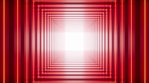 Red neon tunnel background, 3d rendering. Stock Footage 339315191