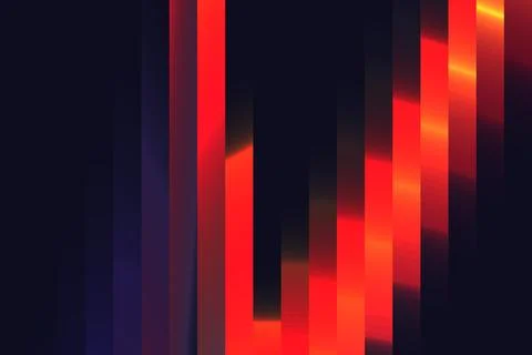 Red Neon Vertical Ripple Ribbed Fractal Gradient Background Stock Illustration