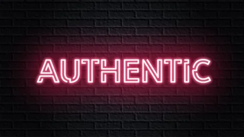 Red neon video animation authentic Stock Footage 120934473