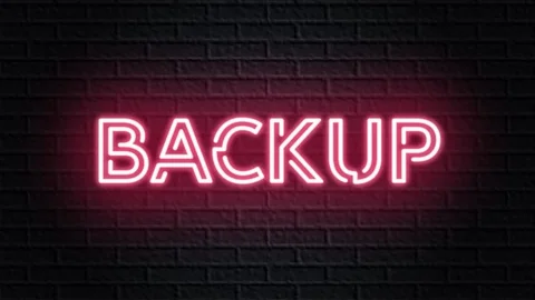 Red neon video animation backup Stock Footage 120743353