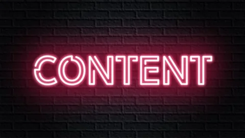 Red neon video animation content Stock Footage 119547780