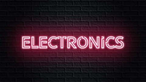 Red neon video animation electronics Stock Footage 120752393