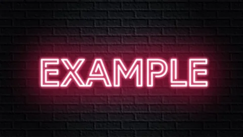 Red neon video animation example Stock Footage 120991235