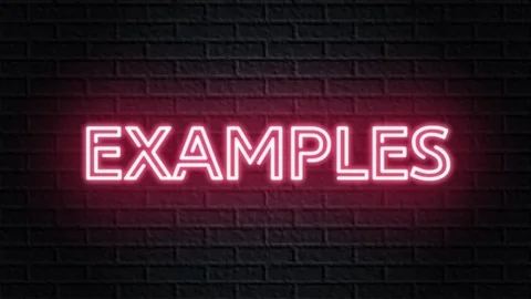 Red neon video animation examples Stock Footage 119709246