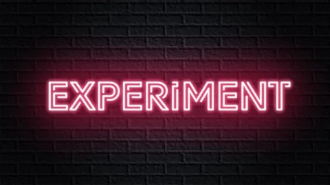 Red neon video animation experiment Stock Footage 121114600
