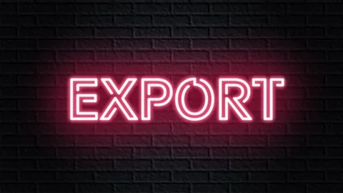 Red neon video animation export Stock Footage 120921836