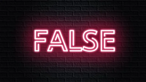 Red neon video animation false Stock Footage 120991010