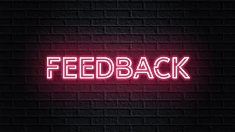Red neon video animation feedback Stock Footage 119282192