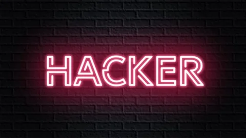 Red neon video animation hacker Stock Footage 121322101