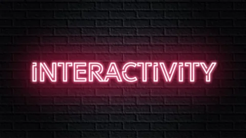 Red neon video animation interactivity Stock Footage 120606434