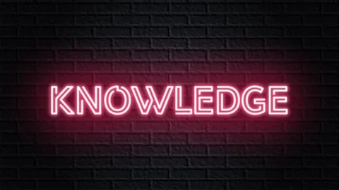 Red neon video animation knowledge Stock Footage 120743459