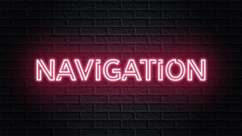 Red neon video animation navigation Stock Footage 120596637