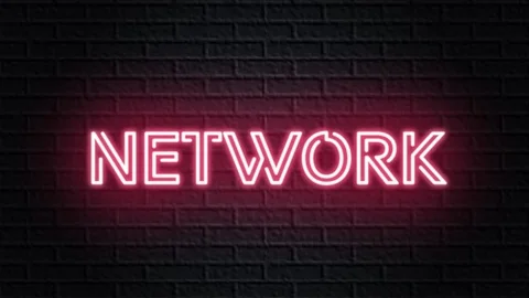 Red neon video animation network 스톡 동영상 121163719