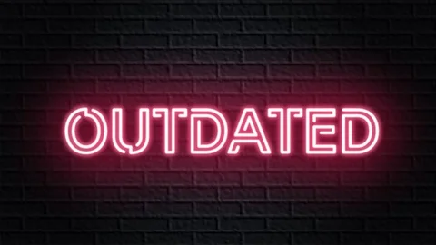 Red neon video animation outdated Stock Footage 121106990
