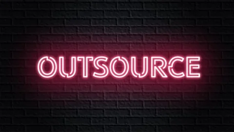 Red neon video animation outsource Stock Footage 121120566