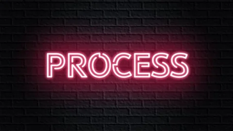 Red neon video animation process Stock Footage 120459421