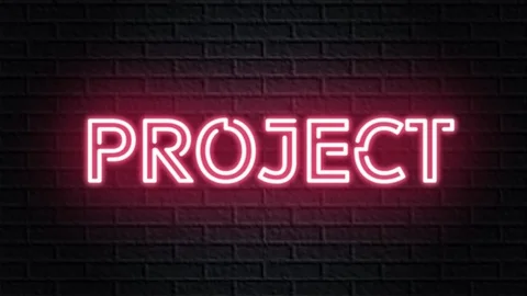 Red neon video animation project Stock Footage 119721328