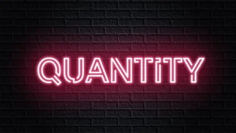 Red neon video animation quantity Stock Footage 121110385