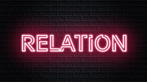 Red neon video animation relation Stock Footage 121124082