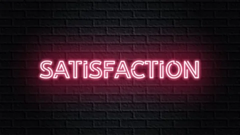 Red neon video animation satisfaction Stock Footage 120596865