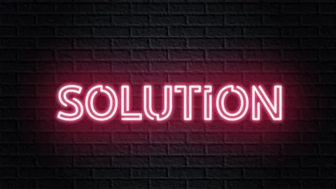 Red neon video animation solution Stock Footage 121121058