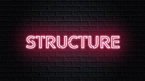 Red neon video animation structure Stock Footage 121162548