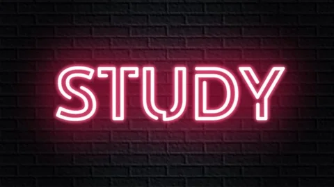 Red neon video animation study Stock Footage 119547299