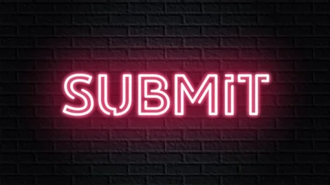 Red neon video animation submit Stock Footage 120489434