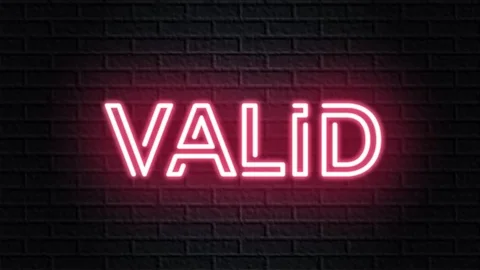 Red neon video animation valid Stock Footage 121106720