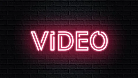 Red neon video animation video Stock Footage 121162453