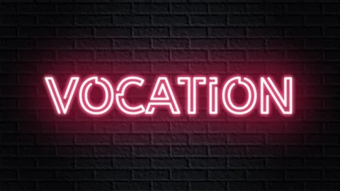 Red neon video animation vocation Stock Footage 120697873