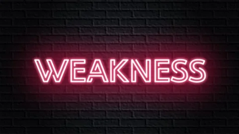 Red neon video animation weakness Stock Footage 121163622