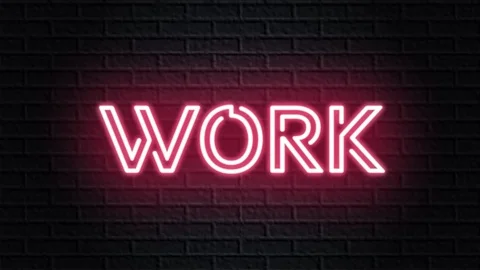 Red neon video animation work Stock Footage 121123960