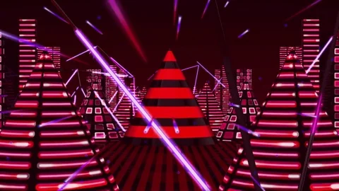 Red Neon VJ Loop HD Stock Footage 70378405