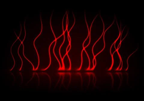 Red neon wavy pattern abstract technology background イラスト素材