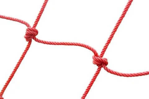 Red Net on White Background Stock Photos