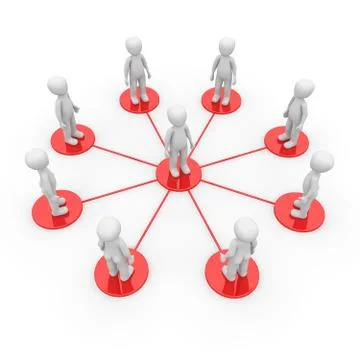 Red network Stock Illustration