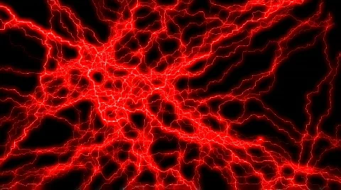 Red Neural Brain Activity Stock Footage 64313