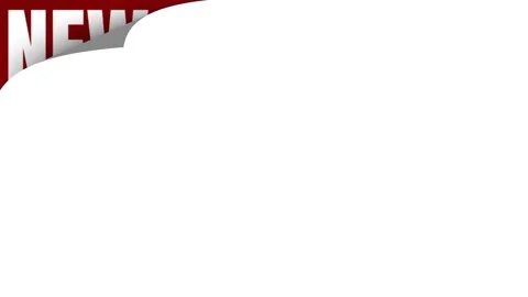 Red New Corner Ribbon Badge Sticker Label Design Element Stock Footage 336837201