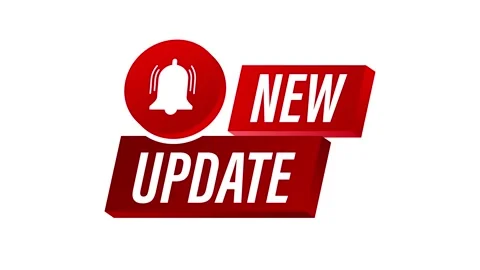 Red new update banner in modern style. Web design. Motion graphics Stock Footage 159970843