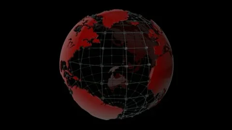 Red News Globe With Alpha Stock Footage 10792297