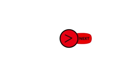 Red Next Button with Arrow on White Background for User Interface arrow use.. Stock Footage 341008272